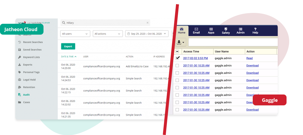 Jatheon Audit Log