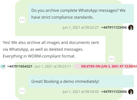 Archive WhatsApp to meet compliance with data retention regulations