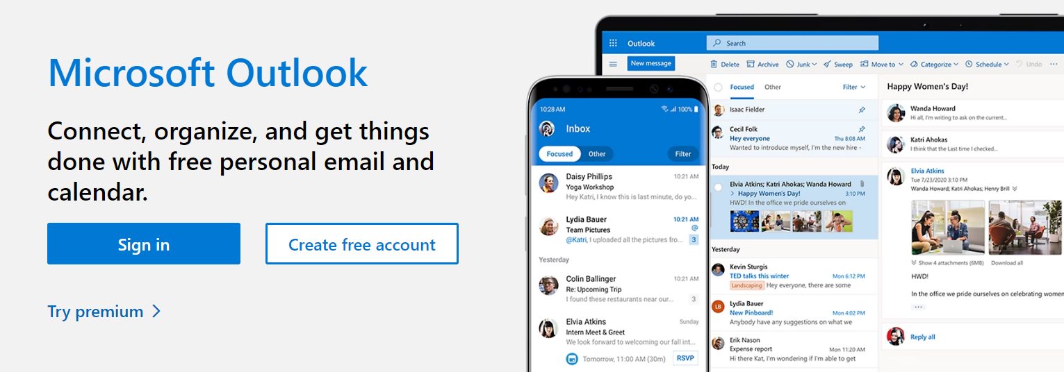 Microsoft Outlook Personal Email and Calendar