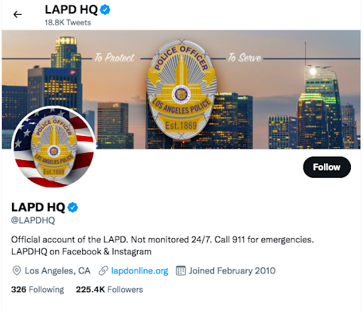 LAPD Twitter