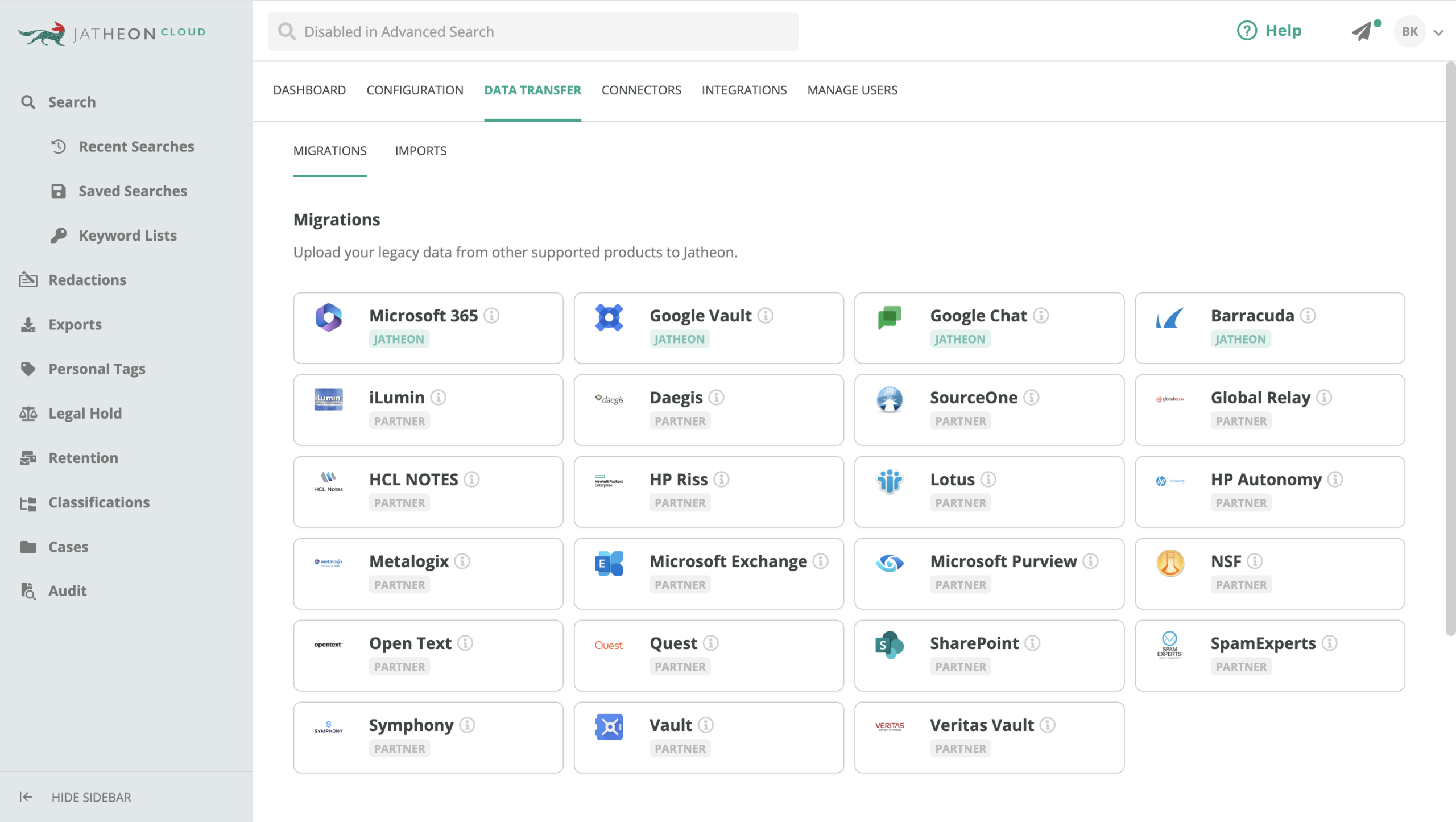 Data Migration Sources