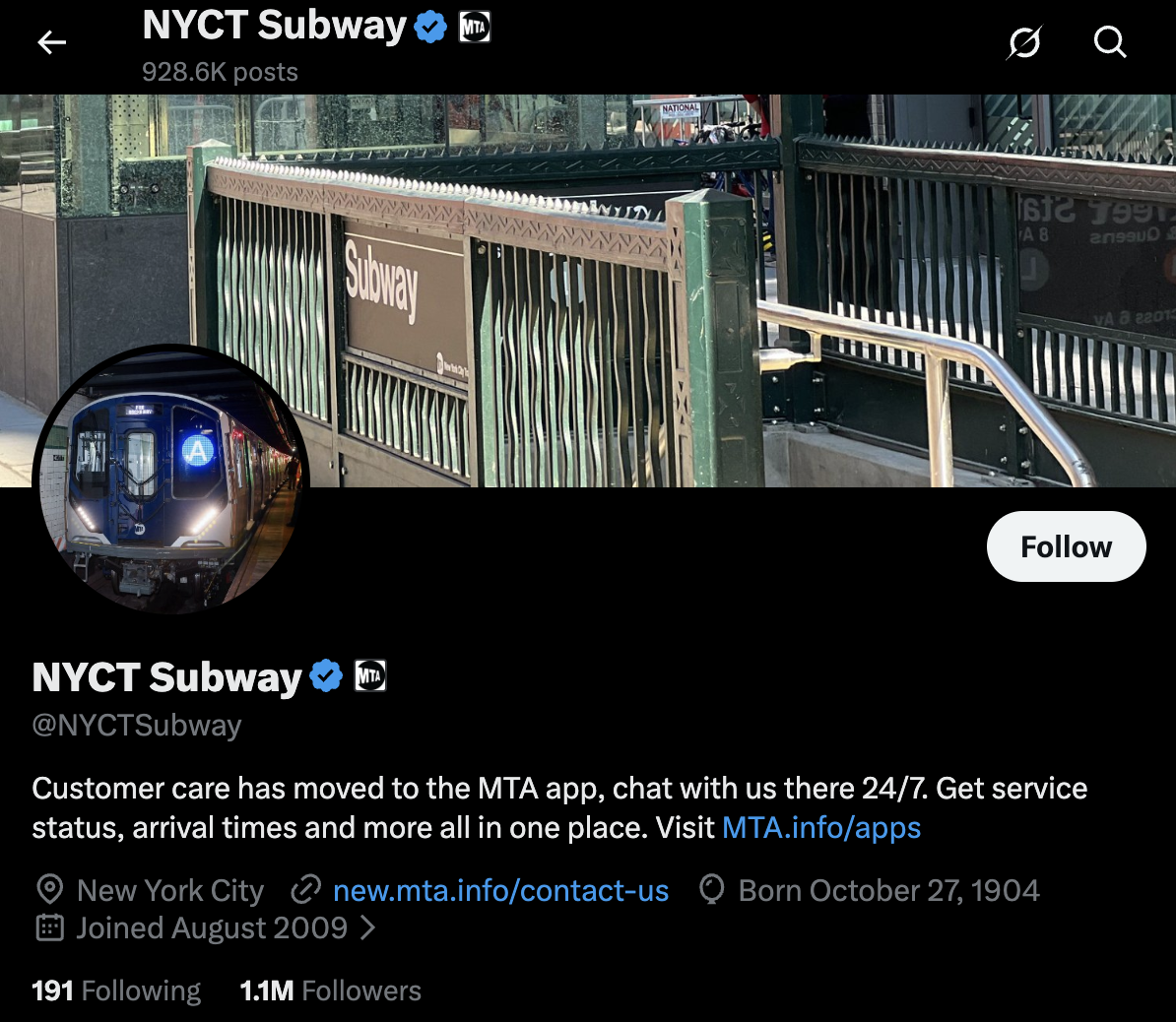 X NYCT Subway