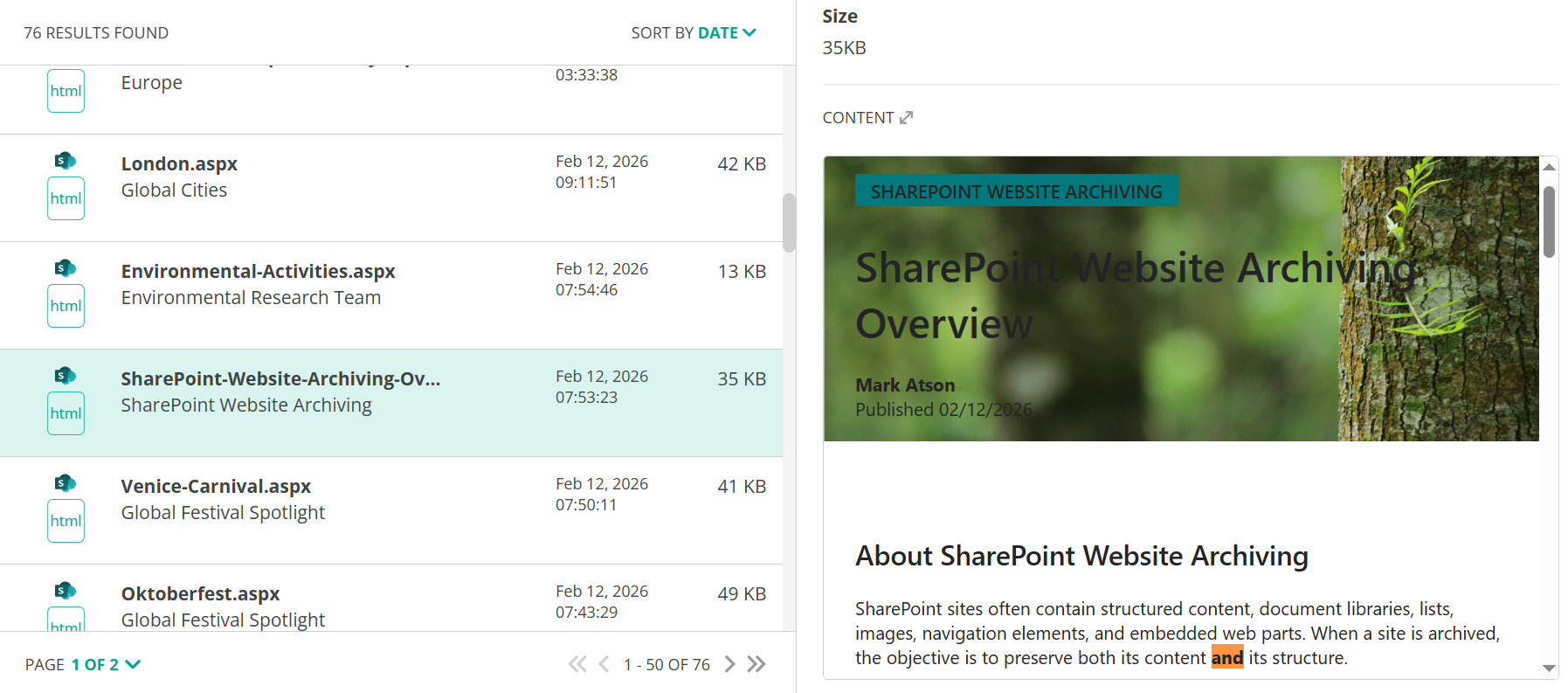 jatheon sharepoint website