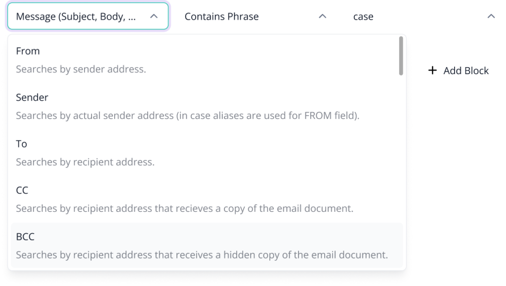 Fast, precise, and flexible search