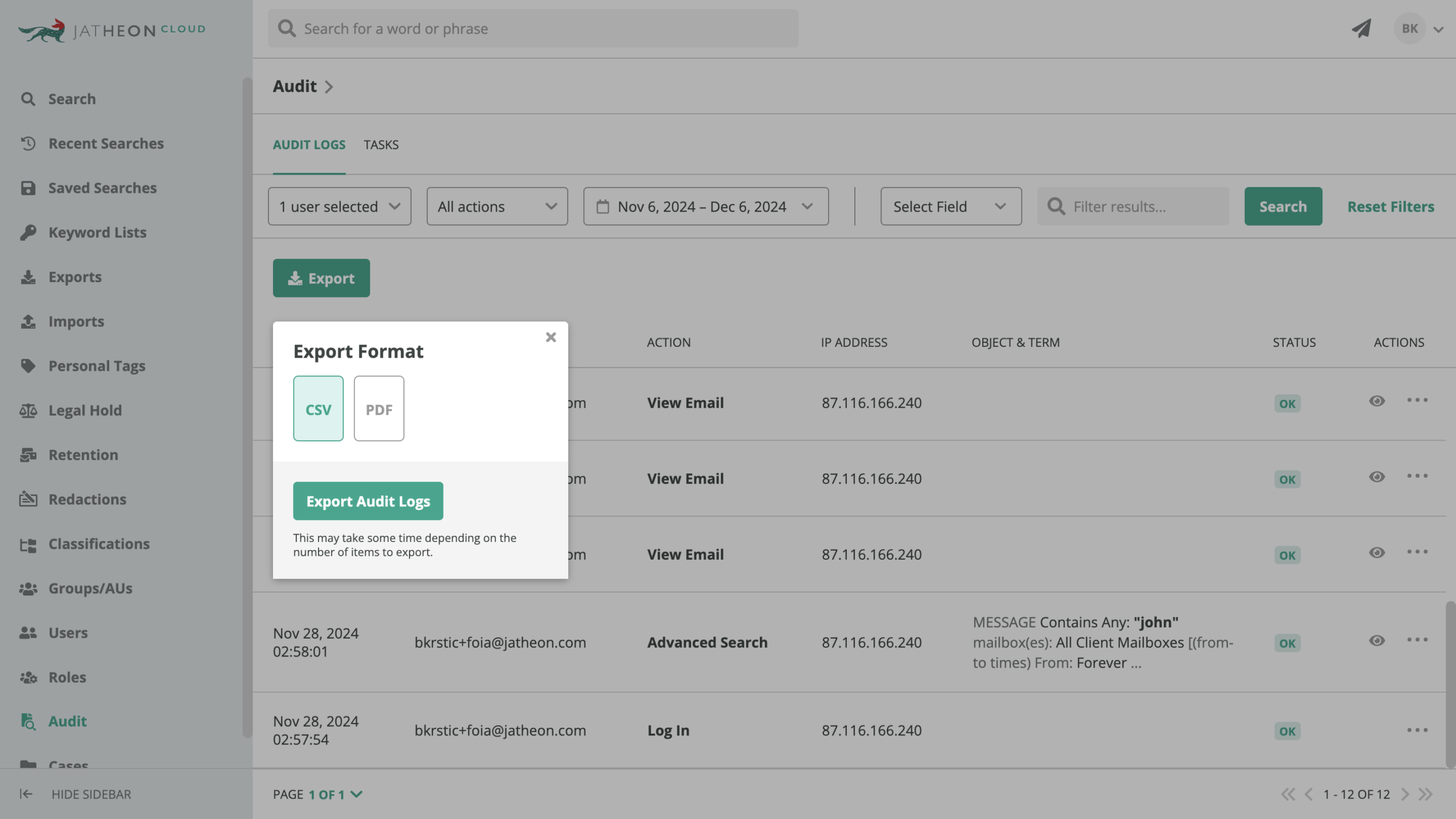 Audit Logs to CSV and PDF scaled