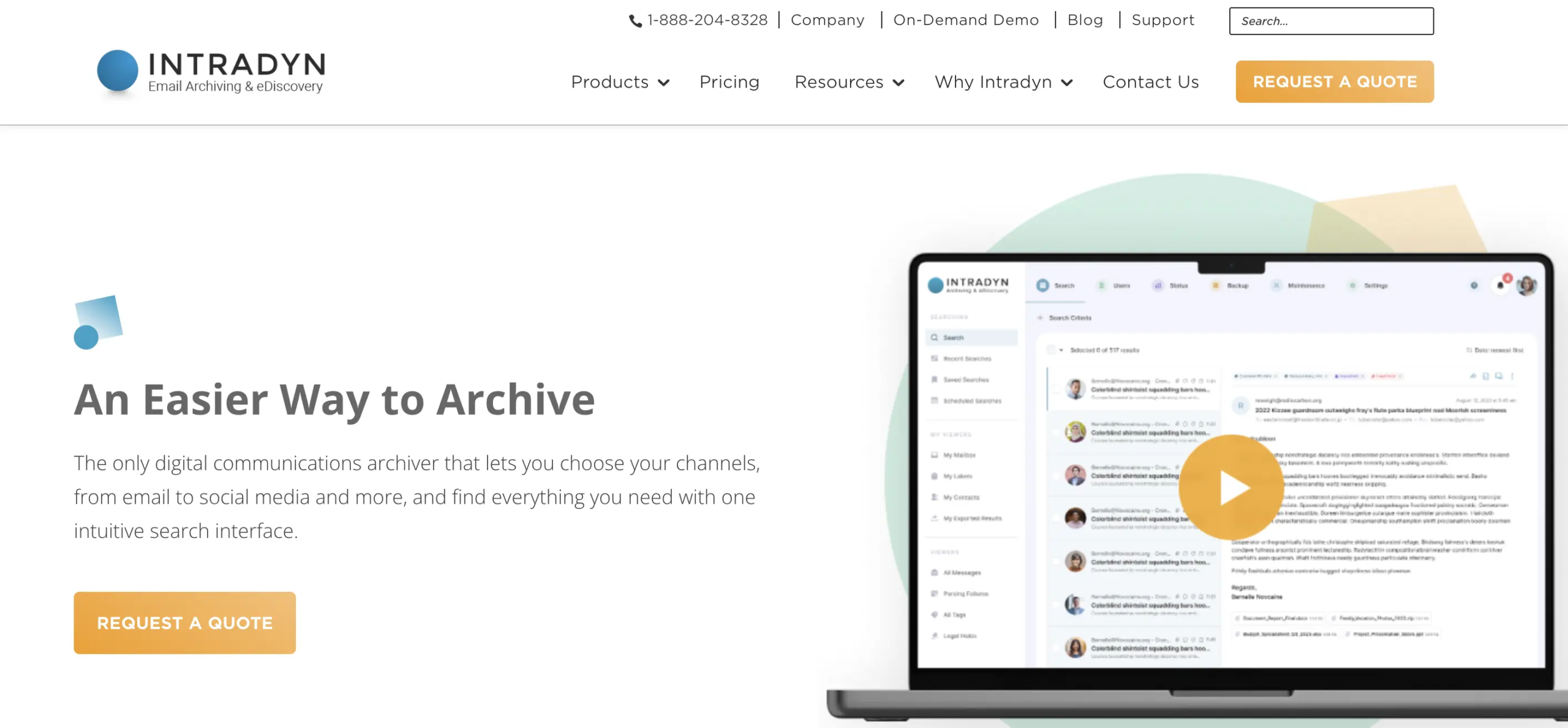 Intradyn homepage