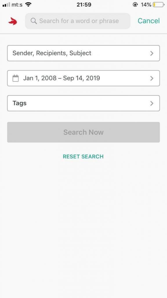 Jatheon Archive Search picked date