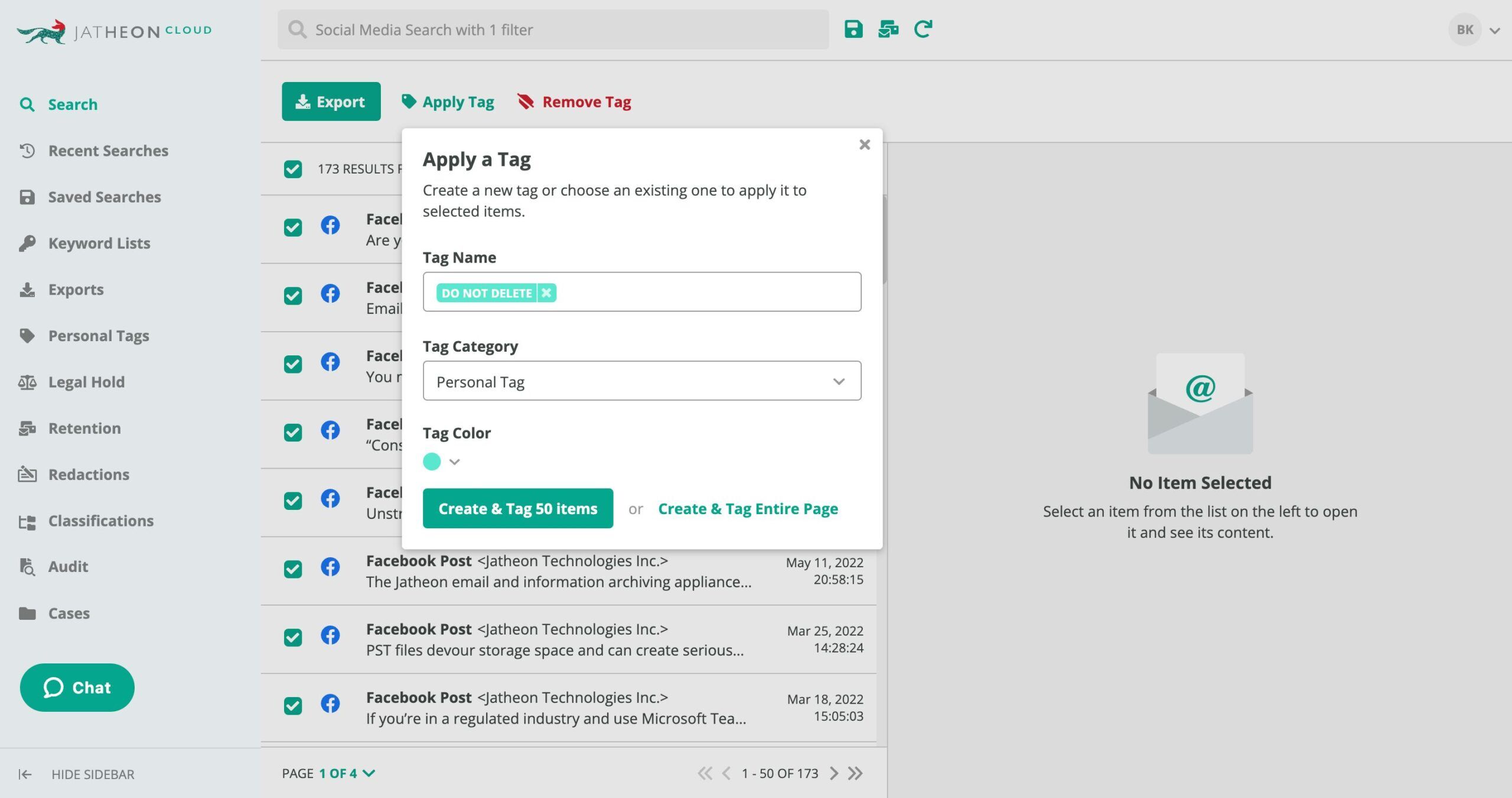 Jatheon Cloud - Apply Tag (Do Not Delete tag)