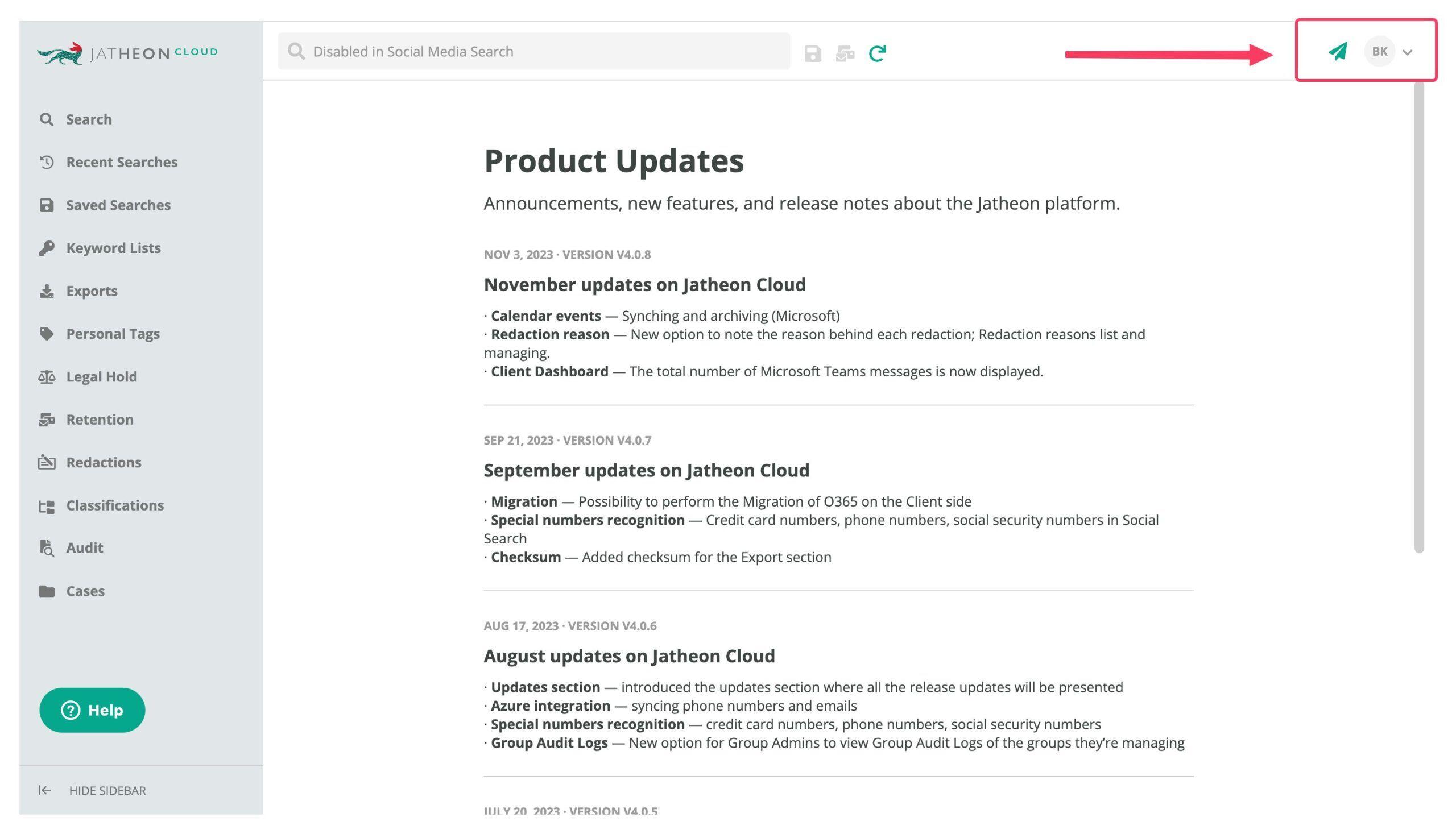 Jatheon Cloud Update Calendar 10