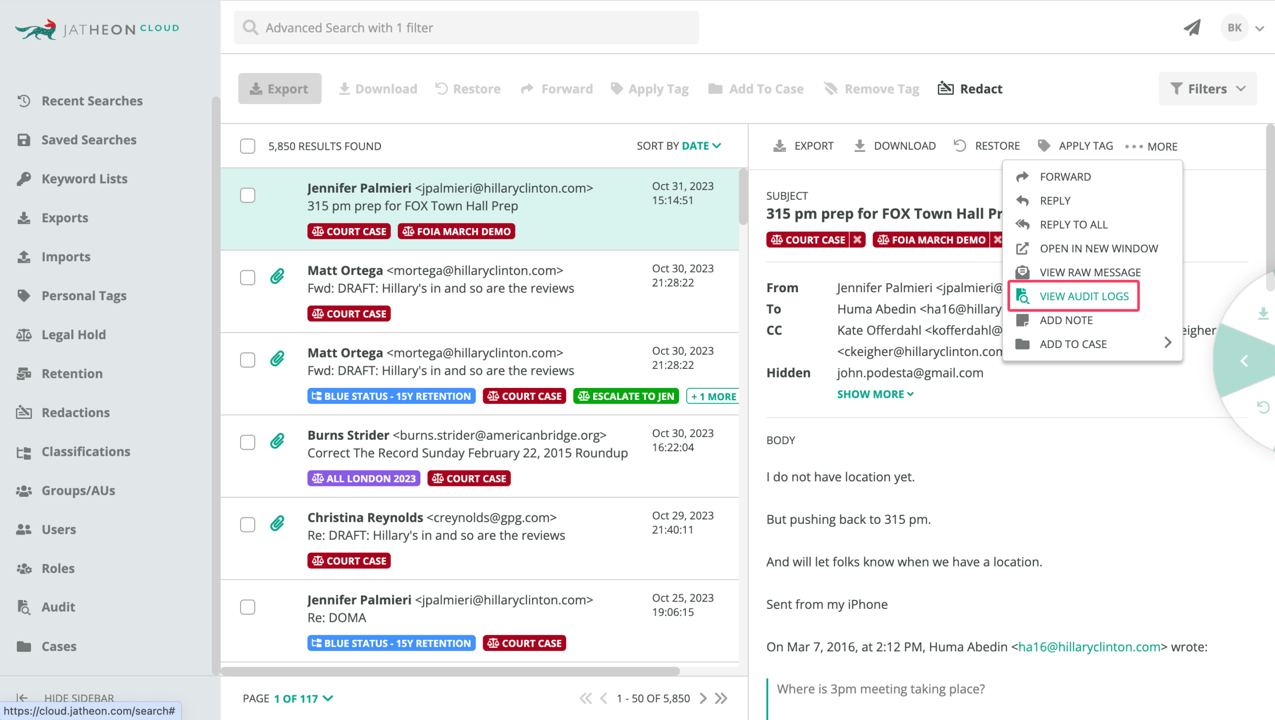 View Audit Log for Single Emails scaled